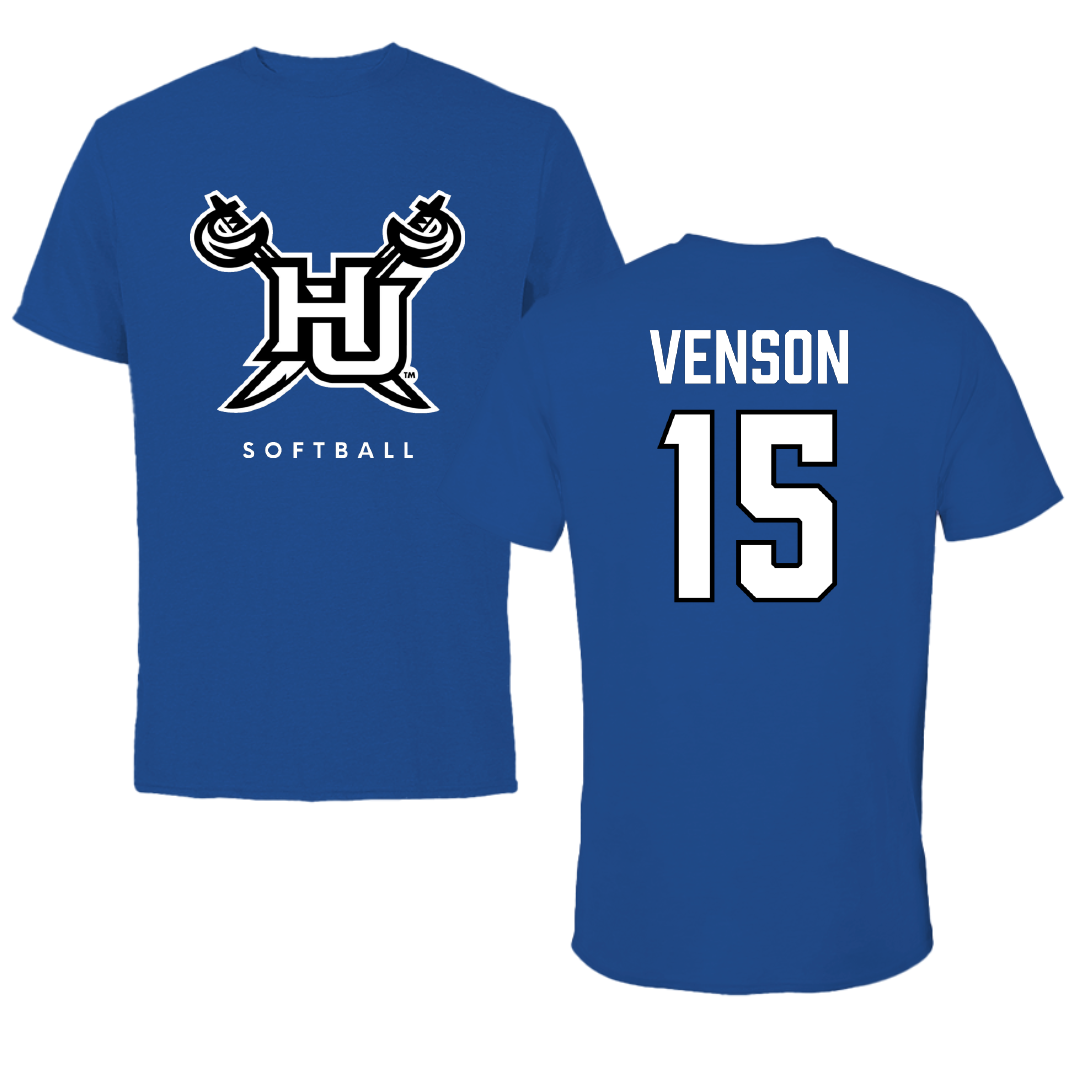 Hampton University Softball True Royal Performance Tee - #15 Jasmine Venson