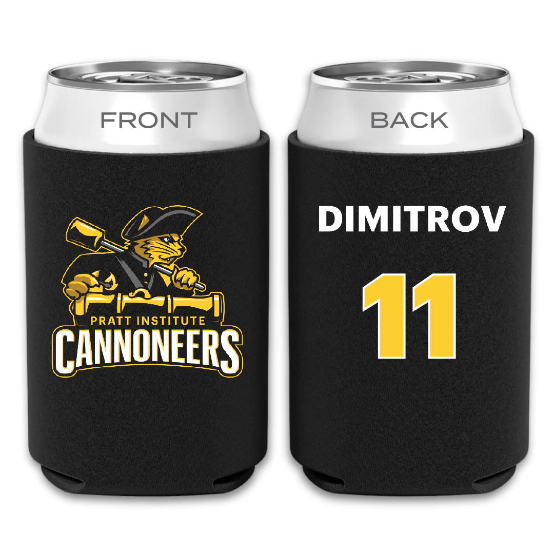 Pratt Institute Basketball (W) Black Can Cooler - #11 Dahlia Dimitrov