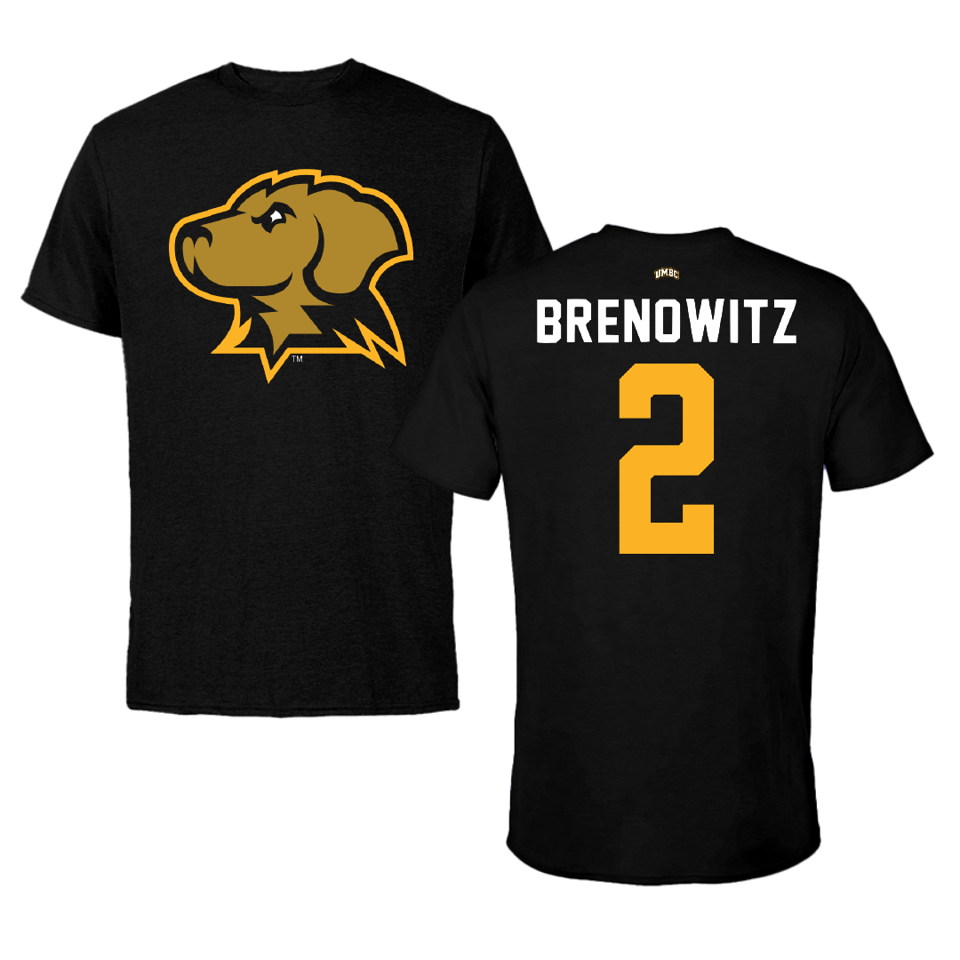 University of Maryland Baltimore County Softball Black Performance Tee - #2 Abby Brenowitz