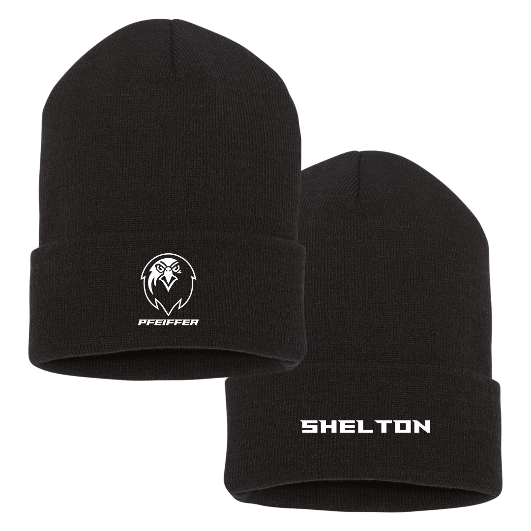 Pfeiffer University Basketball (M) Black Beanie - #45 Joseph Shelton