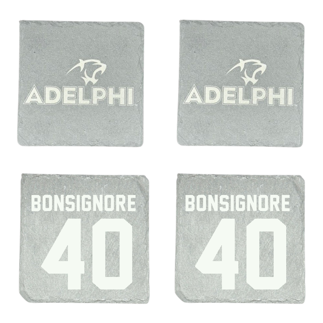 Adelphi University Baseball Stone Coaster (4 Pack)  - #40 Tyler Bonsignore