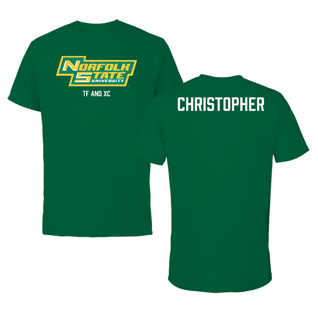 Norfolk State University TF and XC Green Performance Tee - Jahquan Christopher
