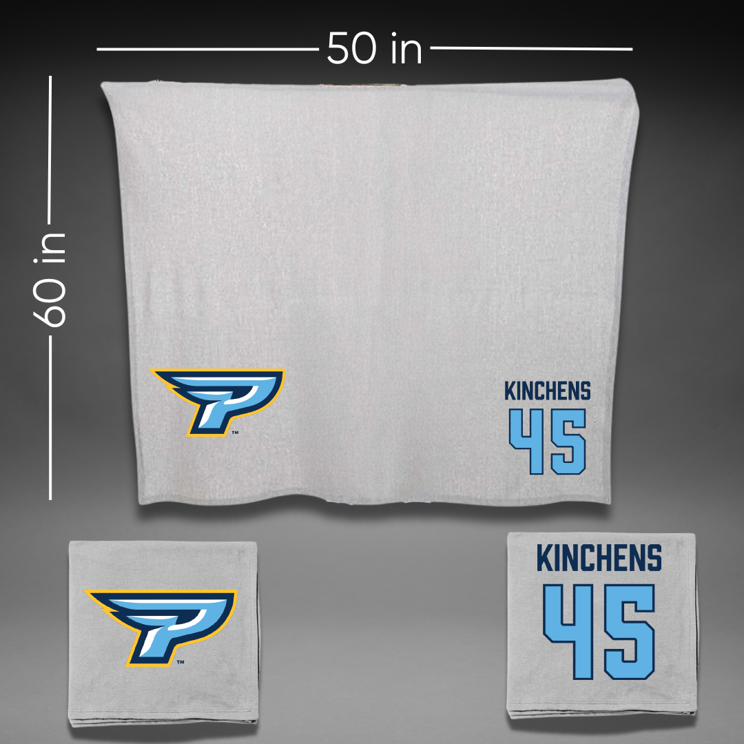 Point University Football Gray Blanket - #45 Zequan Kinchens