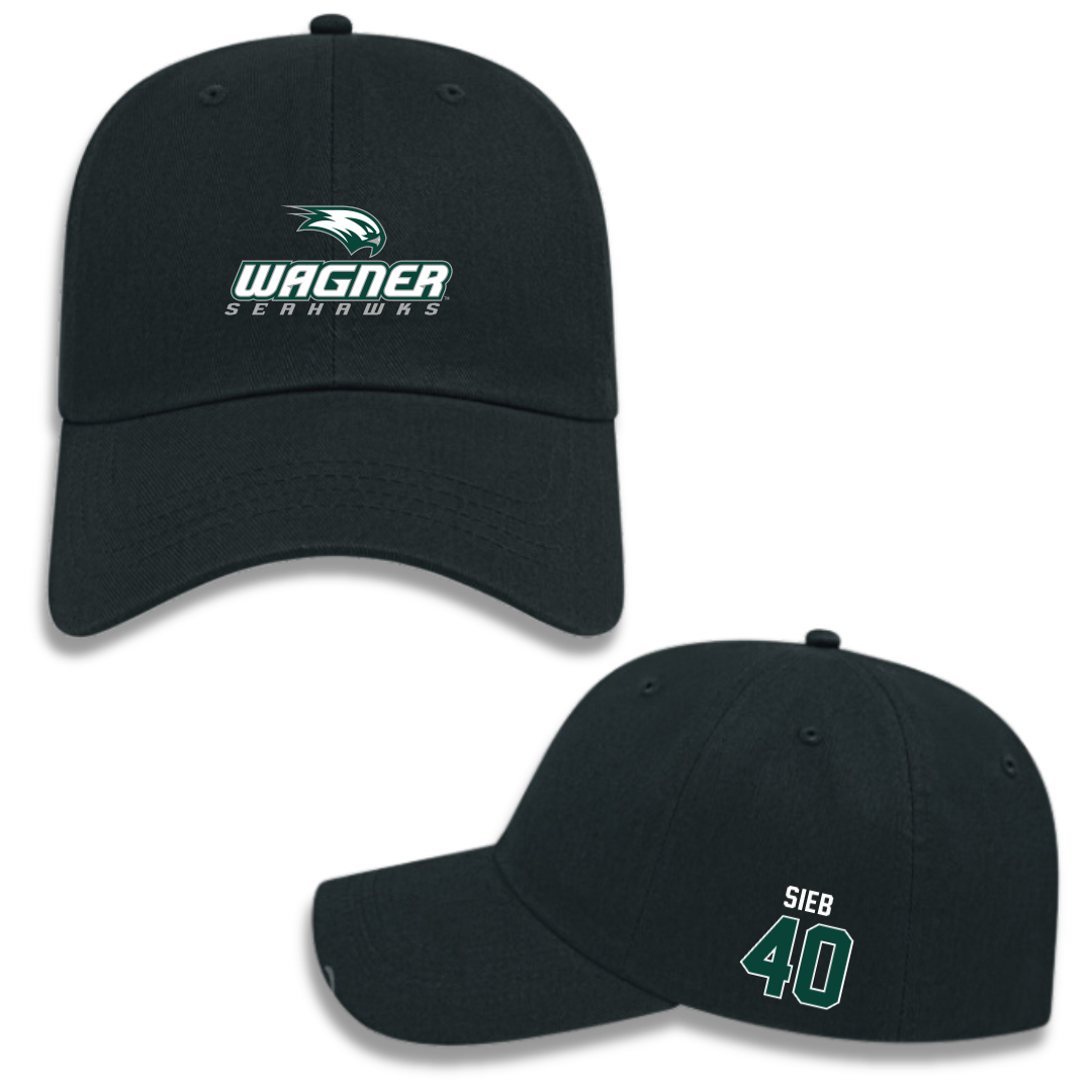 Wagner College Lacrosse (M) Black Hat - #40 Ethan Sieb