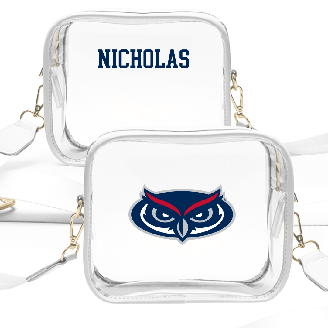 Florida Atlantic University TF and XC White Clear Stadium Bag - Camilla Nicholas