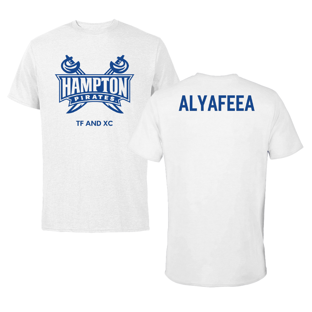Hampton University TF and XC White Tee - Mohammed Alyafeea