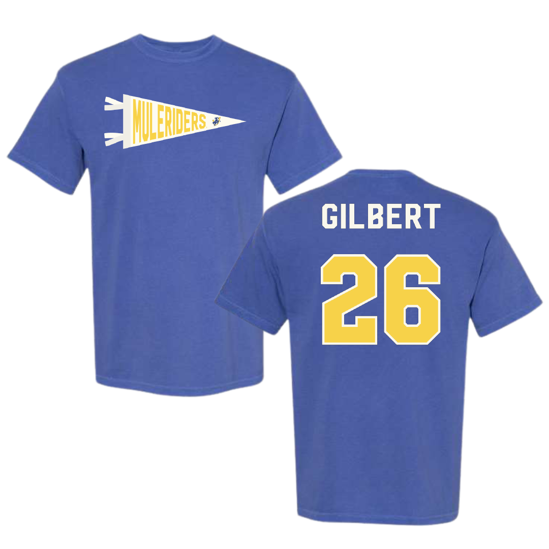 Southern Arkansas University Softball Blue Pennant Comfort Colors Tee - #26 Leigha Gilbert