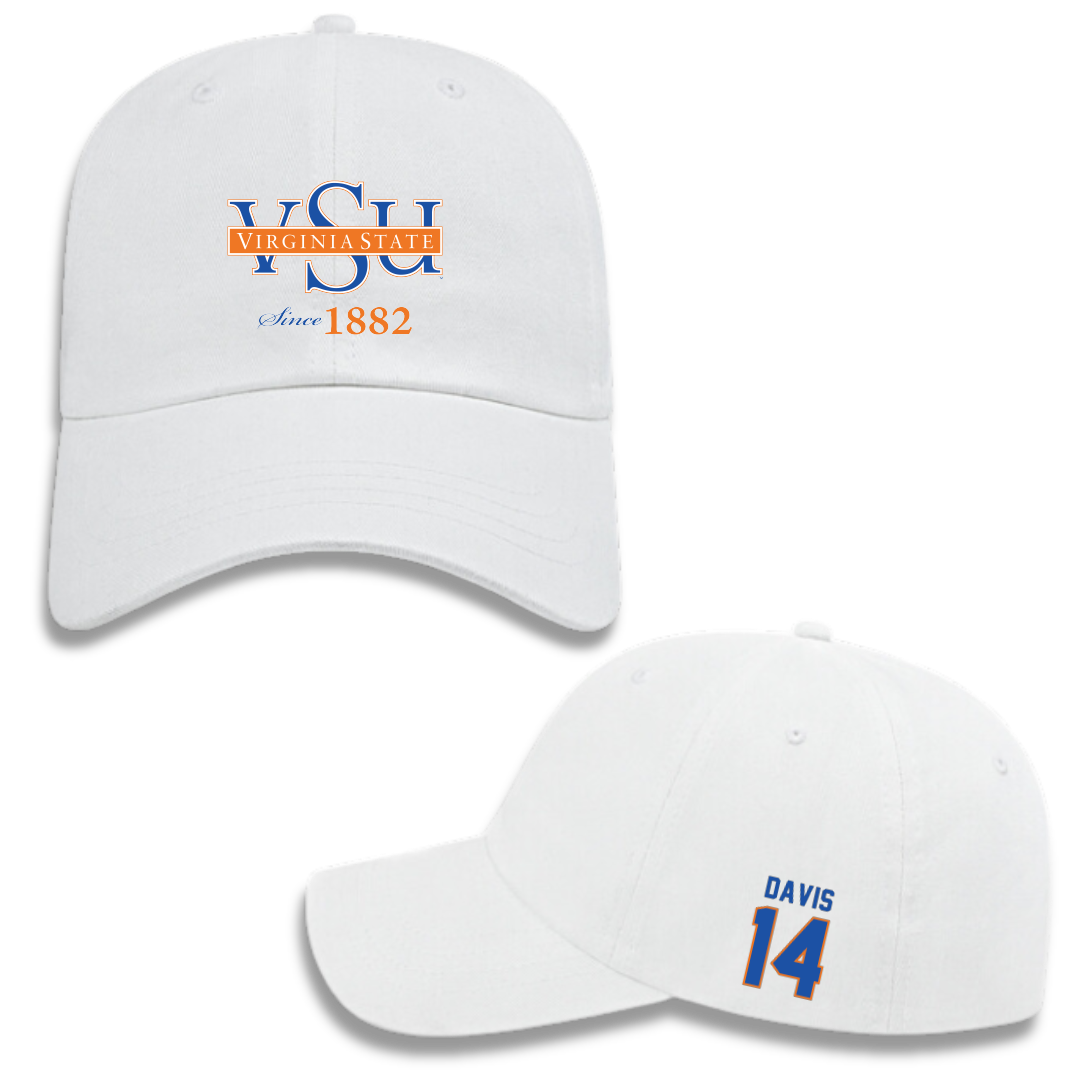 Virginia State University Football White Hat - #14 Paul Stephen Davis