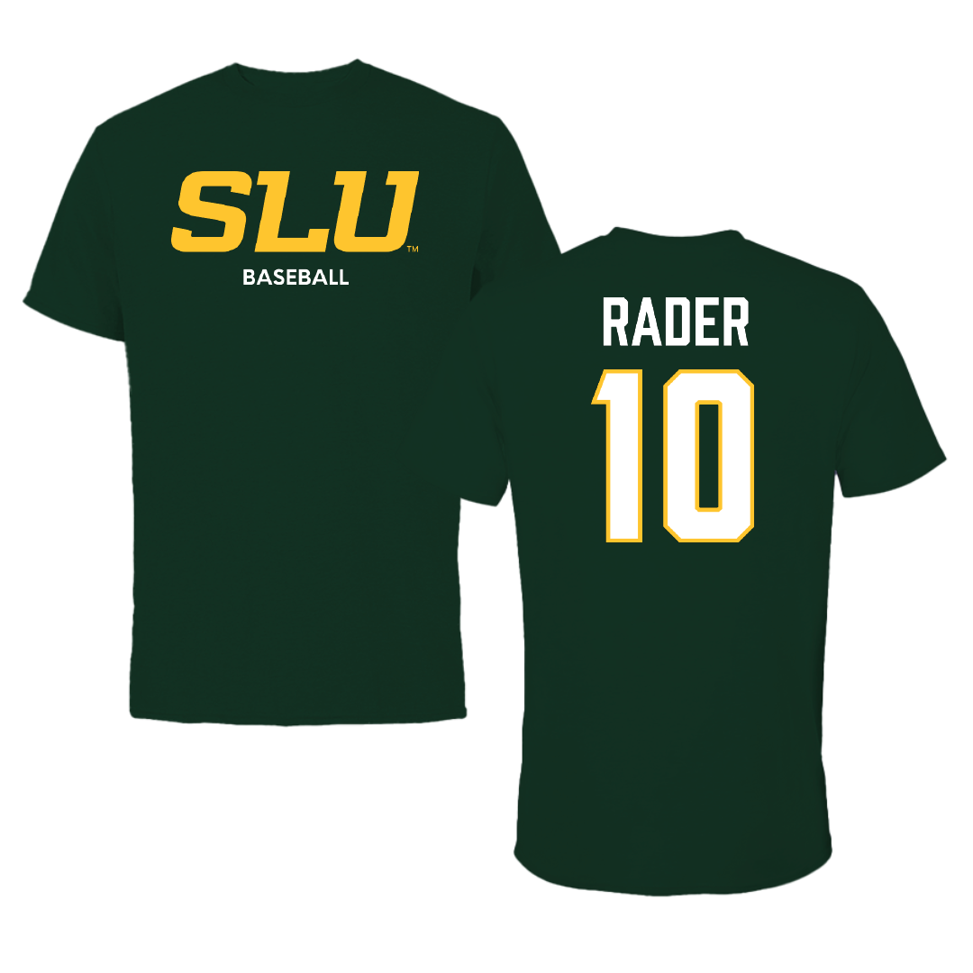 Southeastern Louisiana University Baseball Forest Green Performance Tee - #10 Jeremy Rader