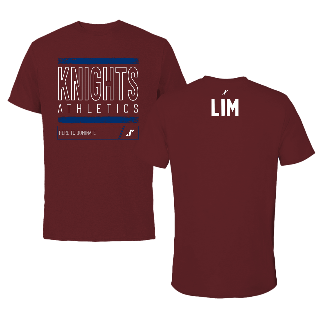 Fairleigh Dickinson University-Metropolitan Campus Tennis Maroon Dominate Performance Tee - Anastasia Lim