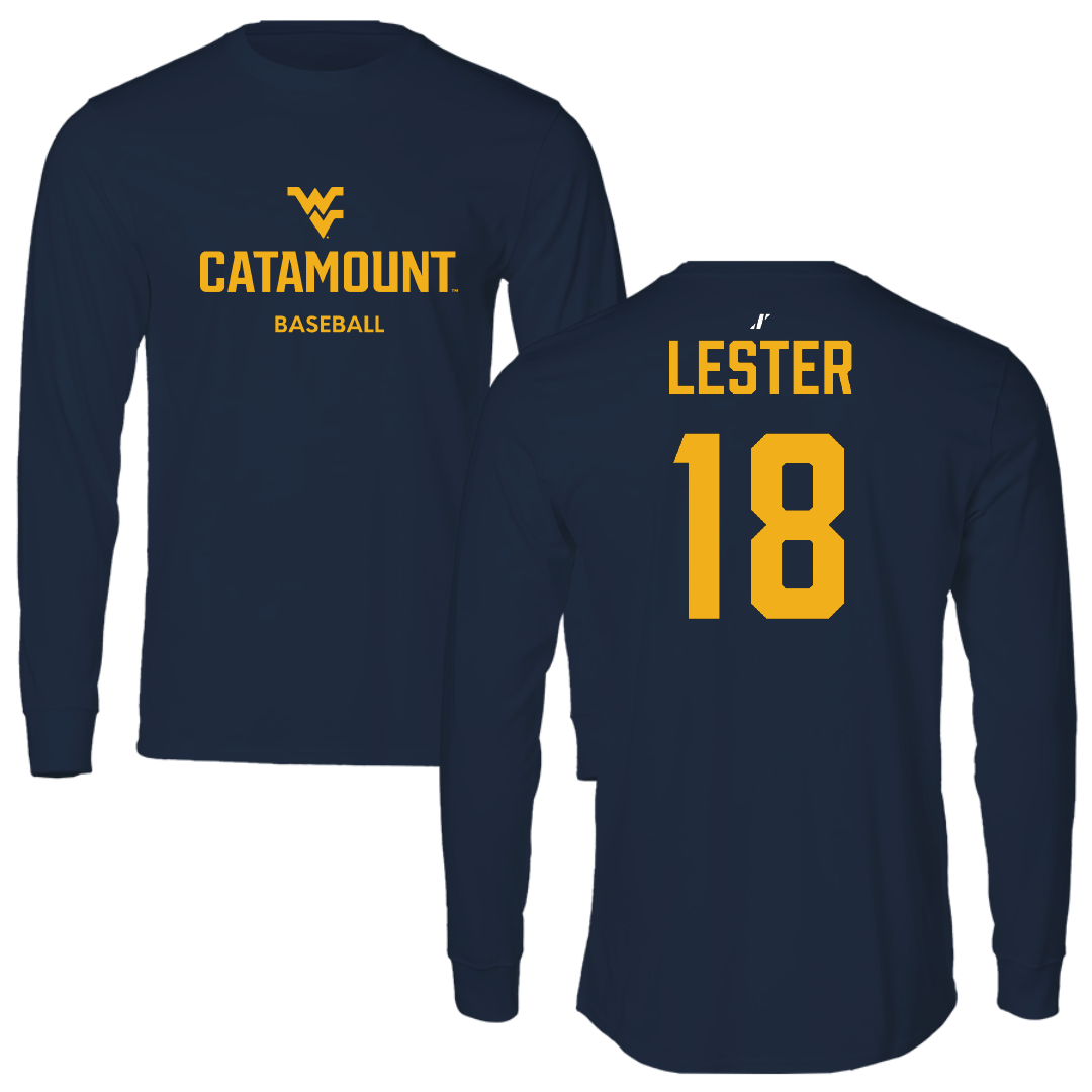 Potomac State College Baseball Navy Performance Long Sleeve - #18 Jayden Lester