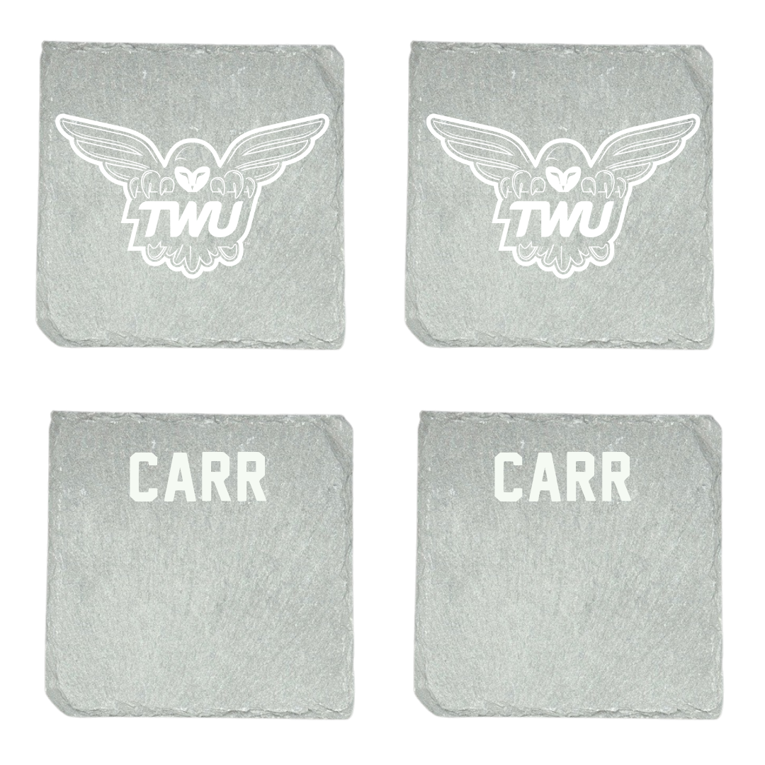 Texas Woman's University Wrestling (W) Stone Coaster (4 Pack)  - Cora-Yvette Carr