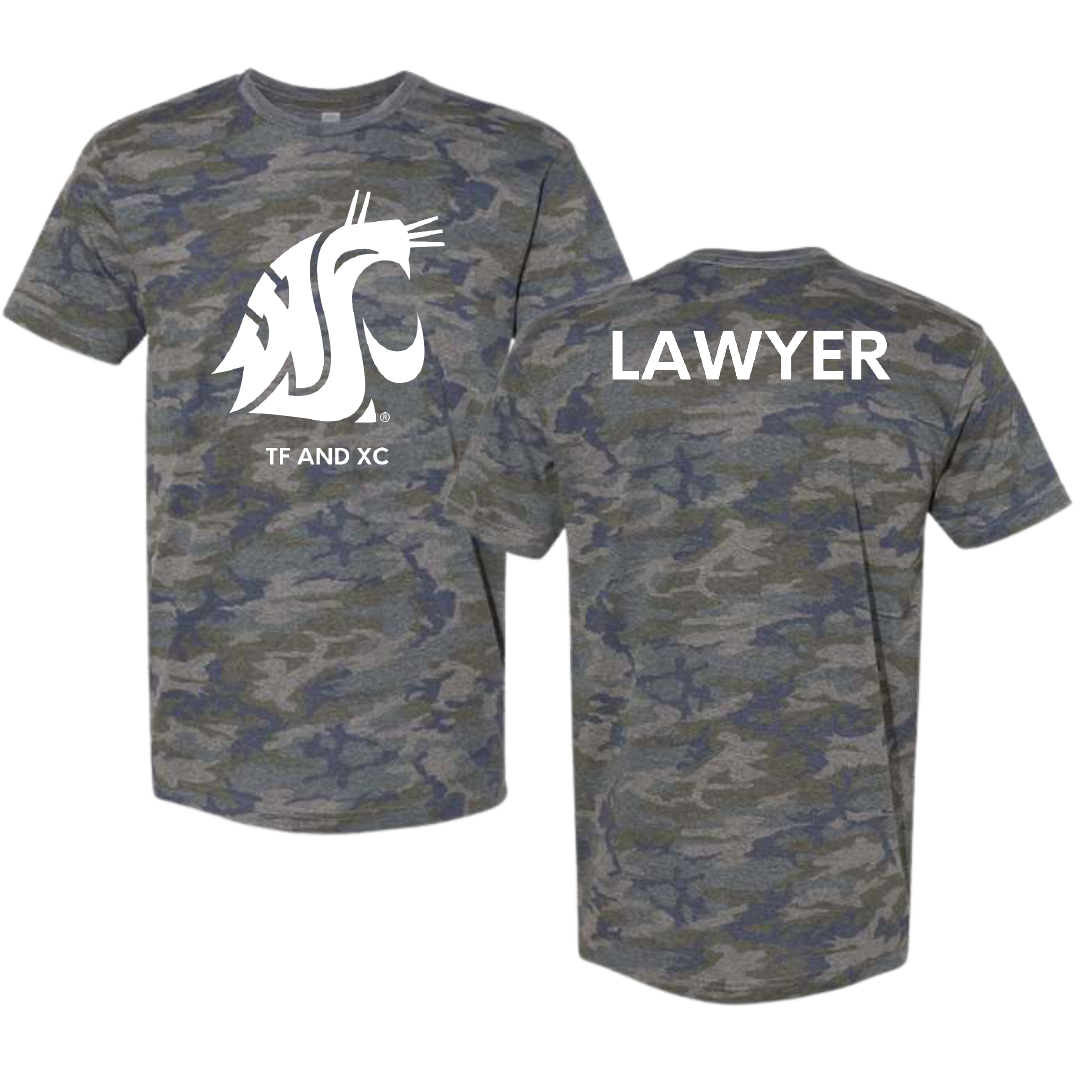 Washington State University TF and XC Vintage Camo Tee - Mason Lawyer