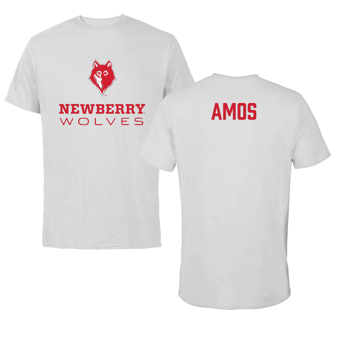 Newberry College Wrestling (M) Light Gray Performance Tee - Antonio Amos