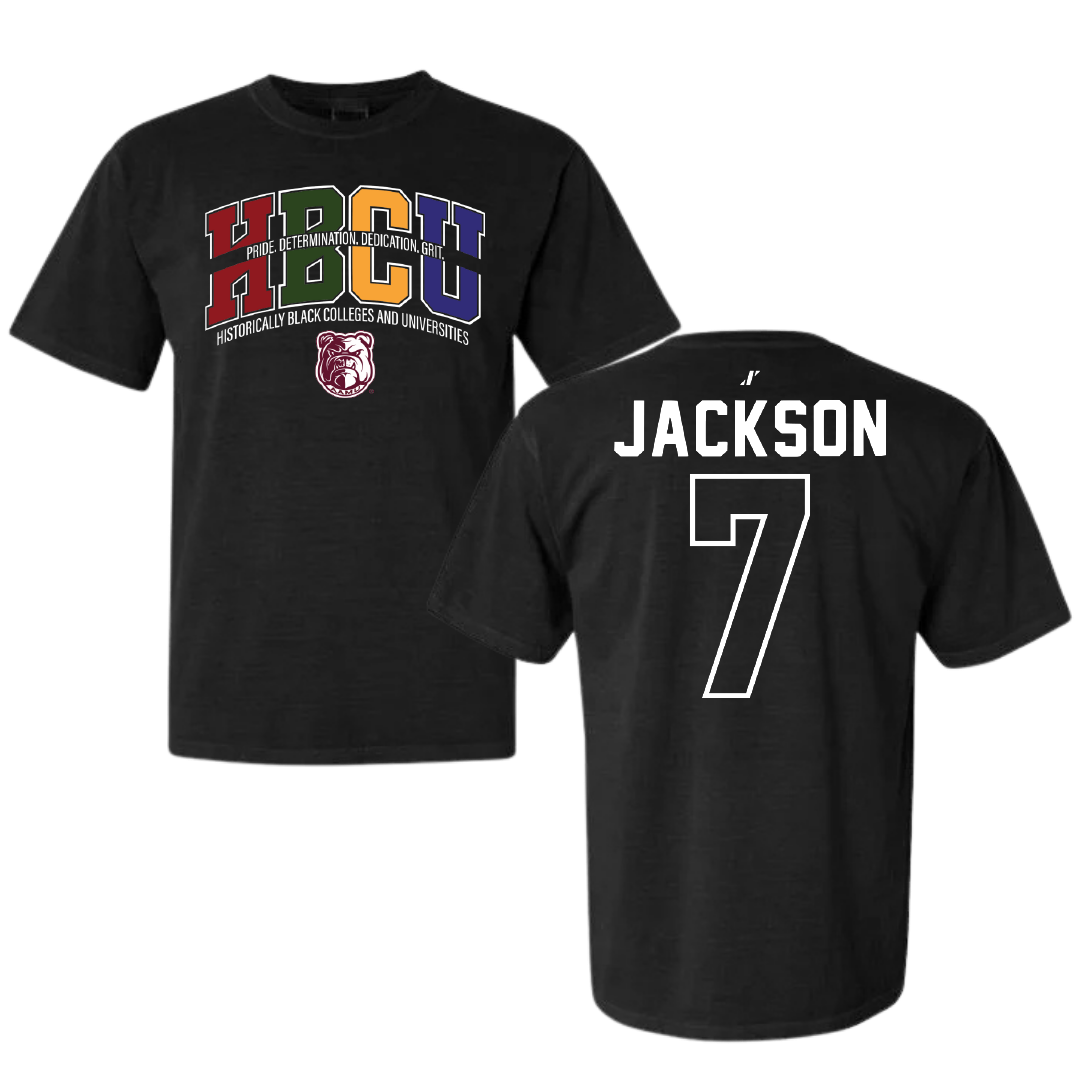 Alabama A&M University Baseball Black HBCU Comfort Colors Tee - #7 Miles Jackson