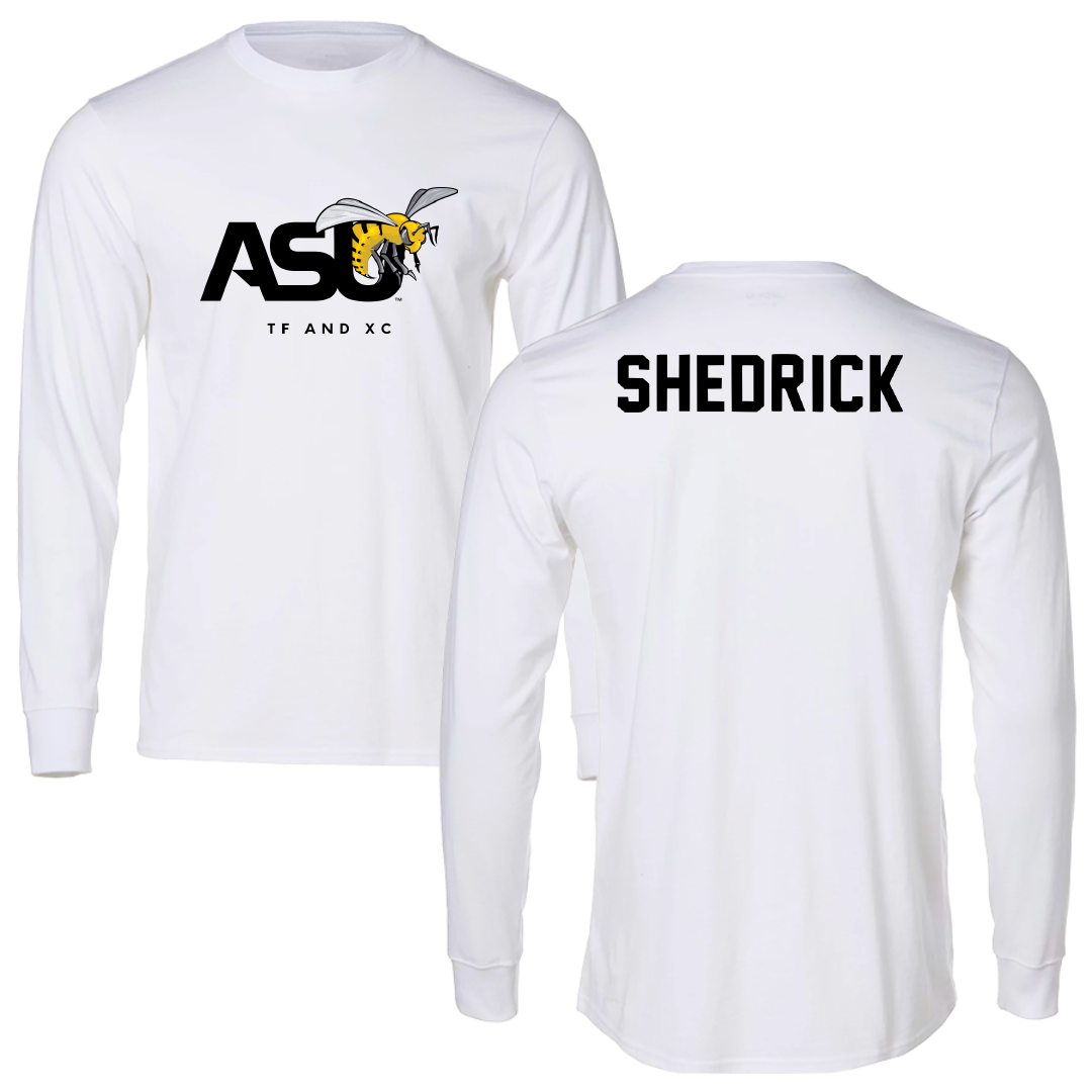 Alabama State University TF and XC White Performance Long Sleeve - Nevaeh Shedrick