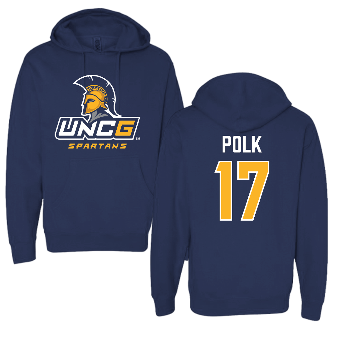 UNC Greensboro Baseball Navy Hoodie - #17 Landon Polk