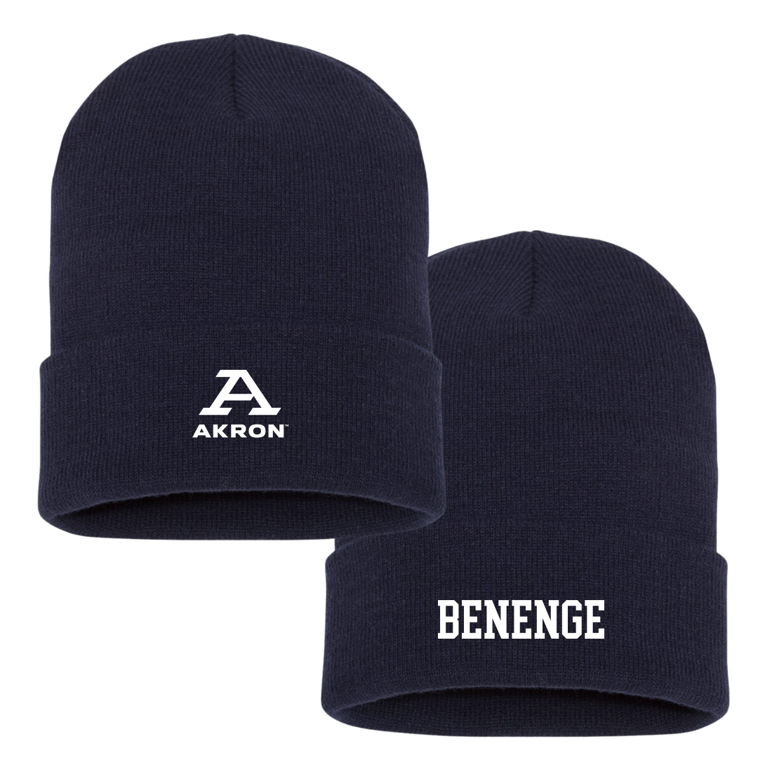 University of Akron Football Navy Beanie - #8 Richard Benenge