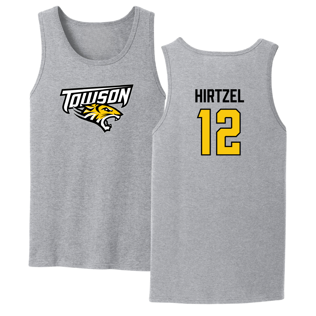 Towson University Field Hockey Sport Gray Tank Top - #12 Lexi Hirtzel