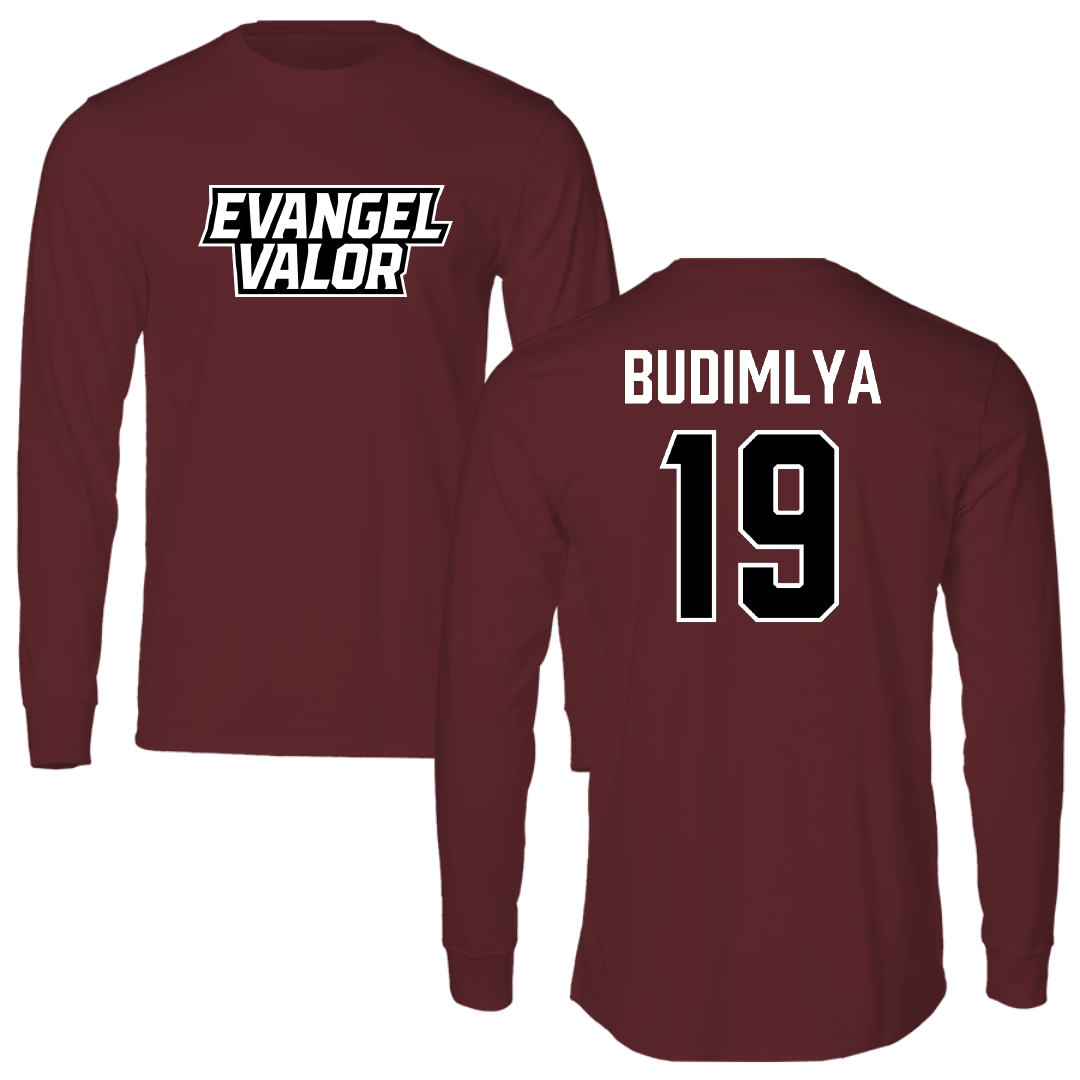Evangel University Soccer (W) Maroon Performance Long Sleeve - #19 Emma Budimlya