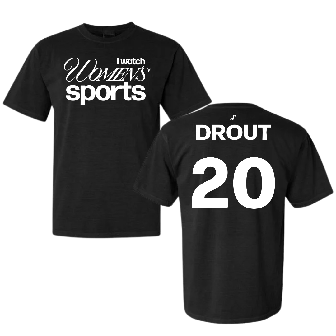 Wright State University Basketball Black WHM Comfort Colors Tee - #20 MaKenzie Drout