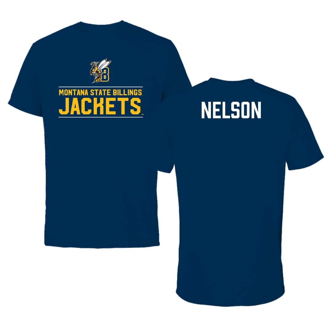 Montana State University Billings Cheer Navy General Performance Tee - Zane Nelson