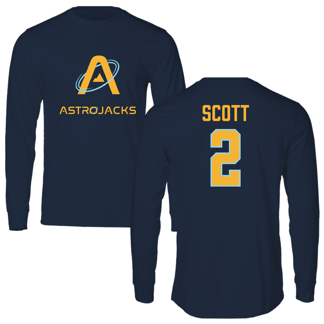Northern Arizona University Basketball Navy BB Astrojacks Long Sleeve - #2 Sydney Scott