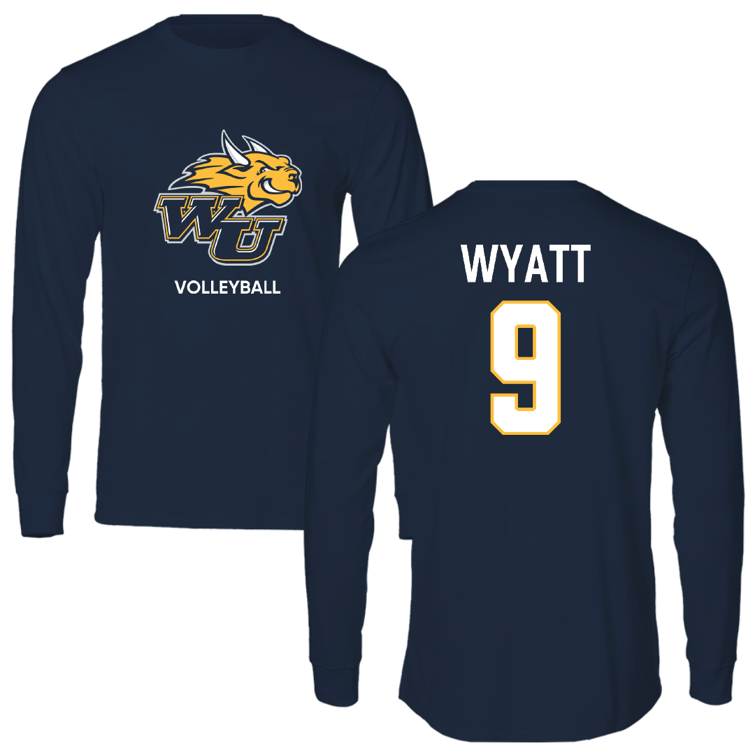 Webster University Volleyball Navy Long Sleeve - #9 Arianna Wyatt