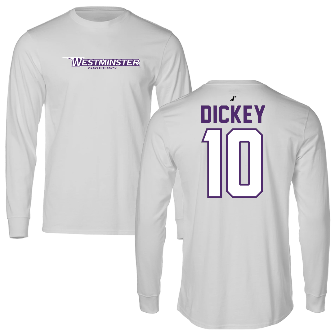 Westminster University (Utah) Soccer Light Gray Performance Long Sleeve - #10 Kara Dickey