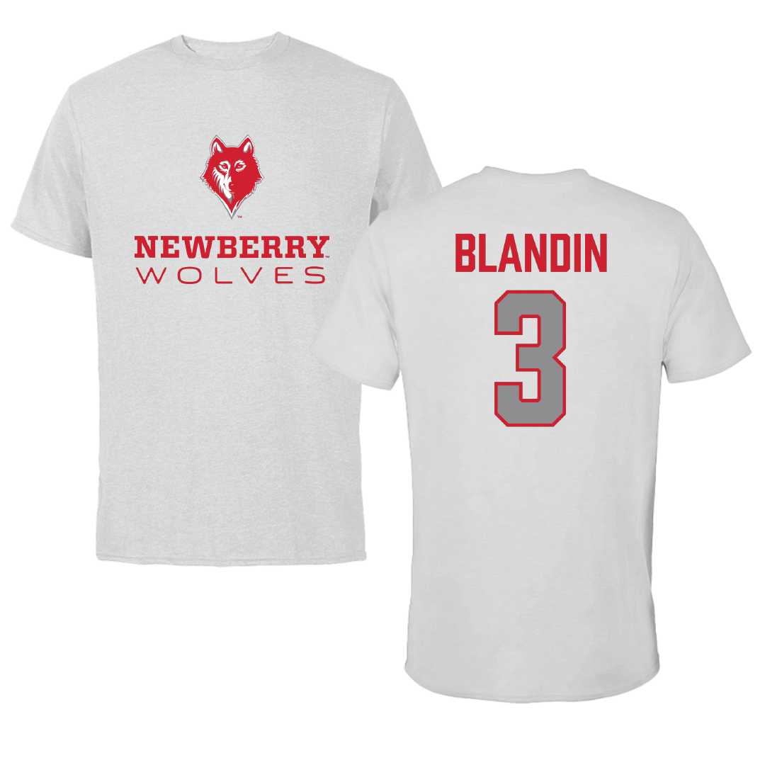 Newberry College Football Light Gray Tee - #3 Jamar Blandin