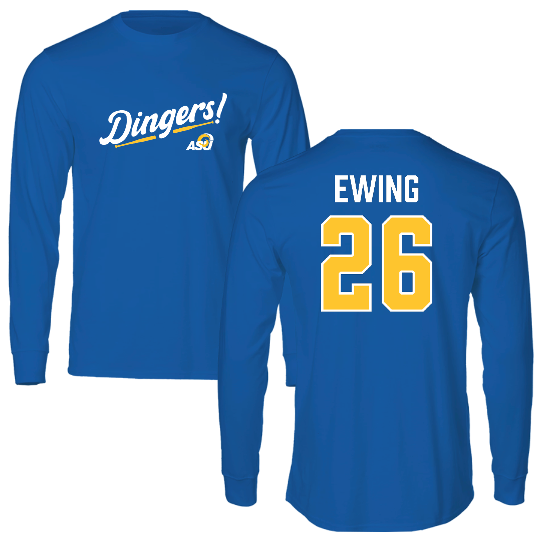 Angelo State University Softball Blue Dingers Performance Long Sleeve - #26 Addy Ewing