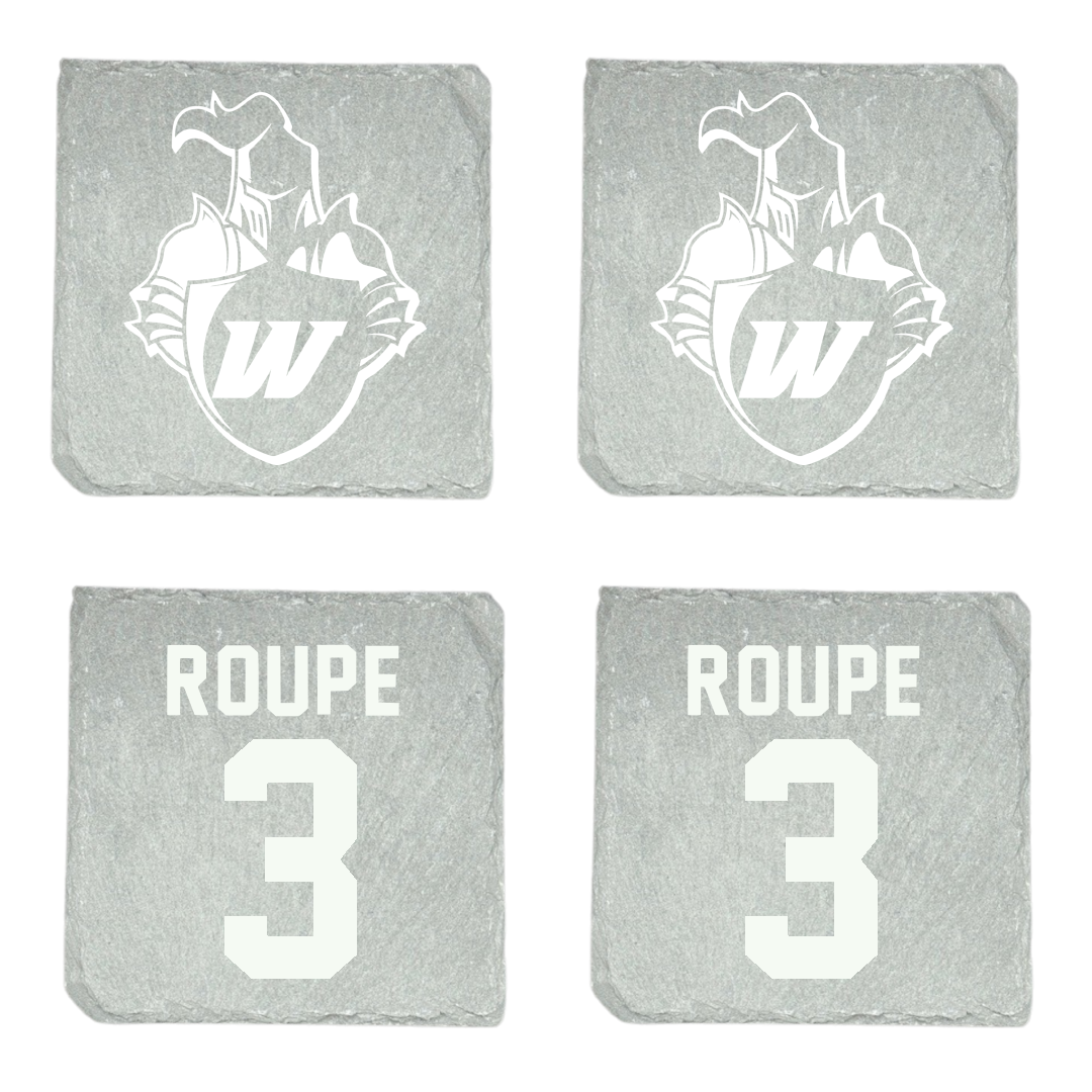Webber International University Volleyball Stone Coaster (4 Pack)  - #3 Shay Roupe
