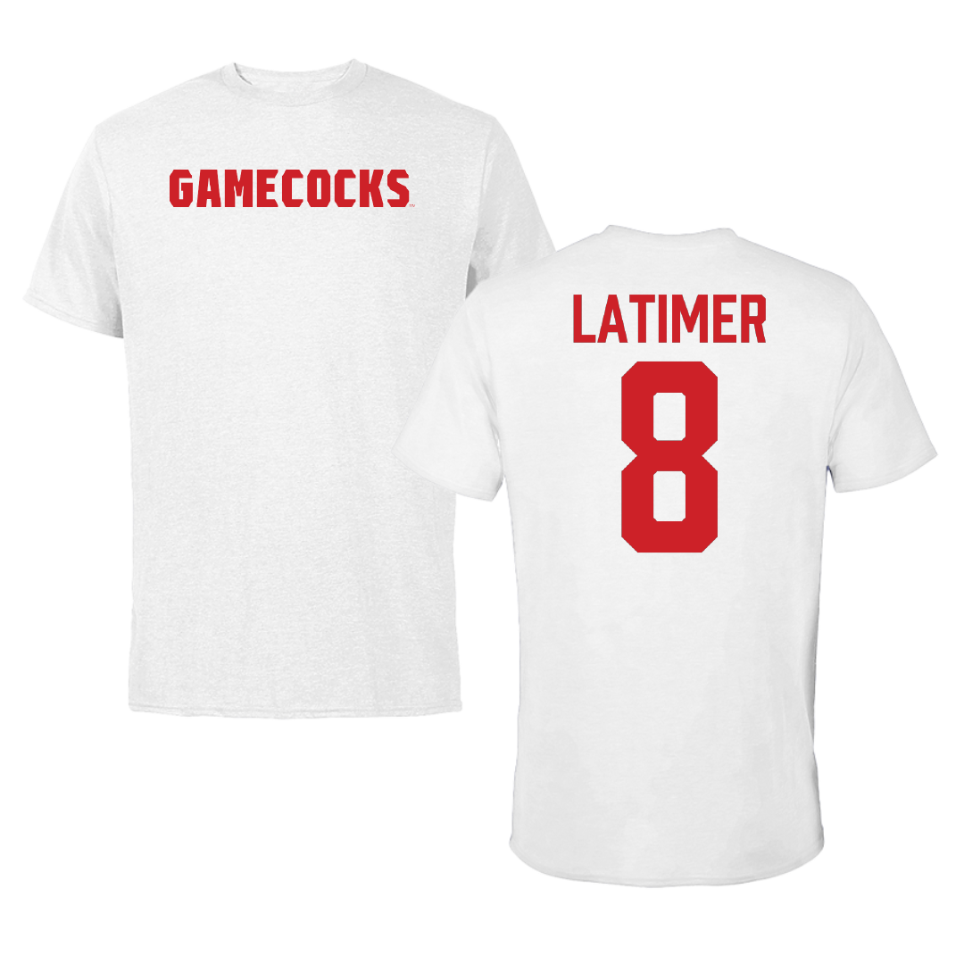 Jacksonville State University Football White Tee - #8 Geimere Latimer