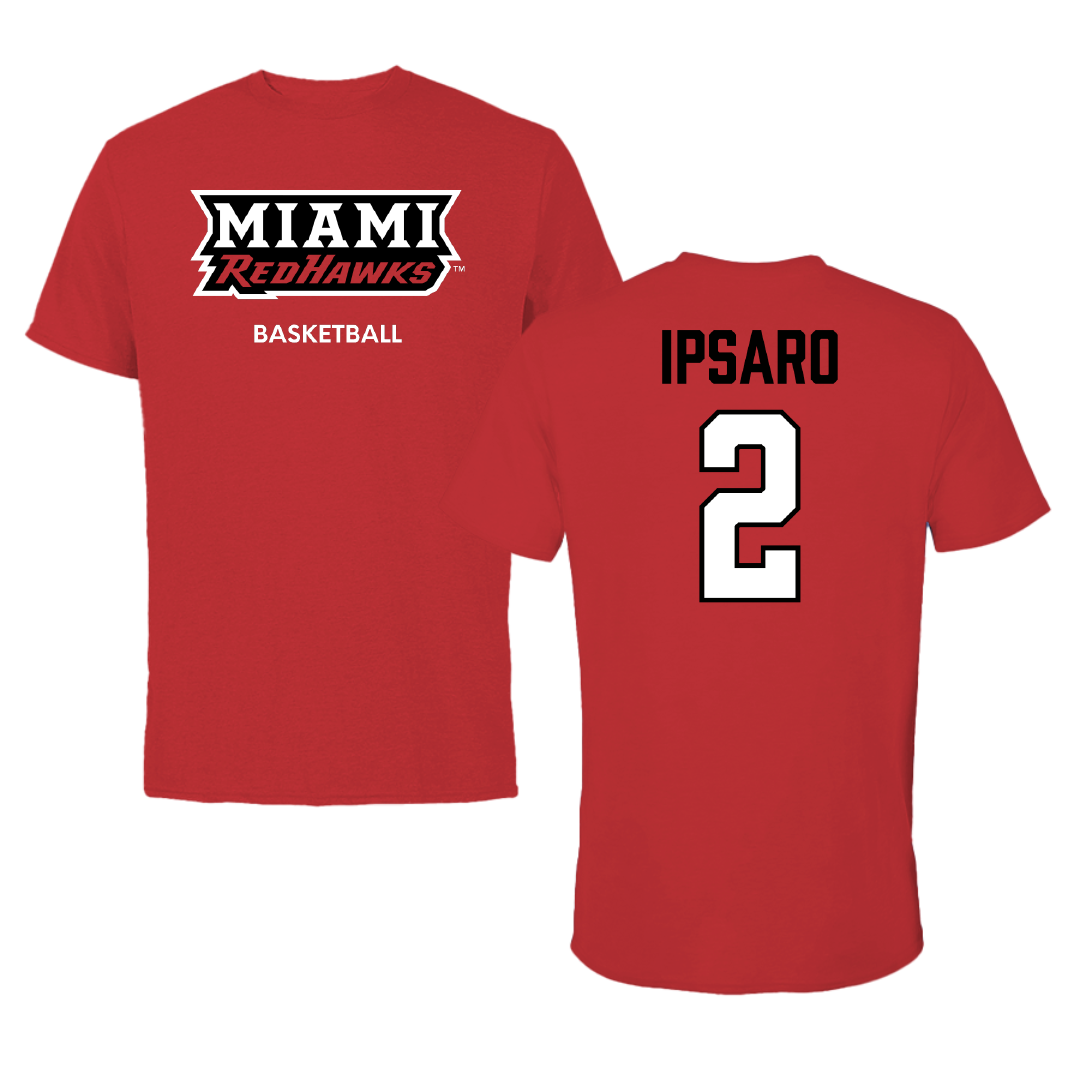 Miami University (Ohio) Basketball (M) Red Performance Tee - #2 Evan Ipsaro