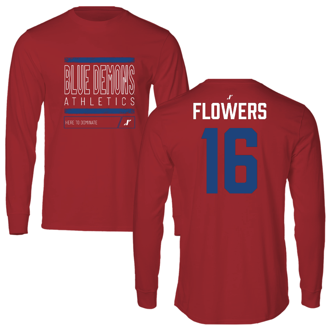 DePaul University Soccer Red Dominate Long Sleeve - #16 Tyler Flowers