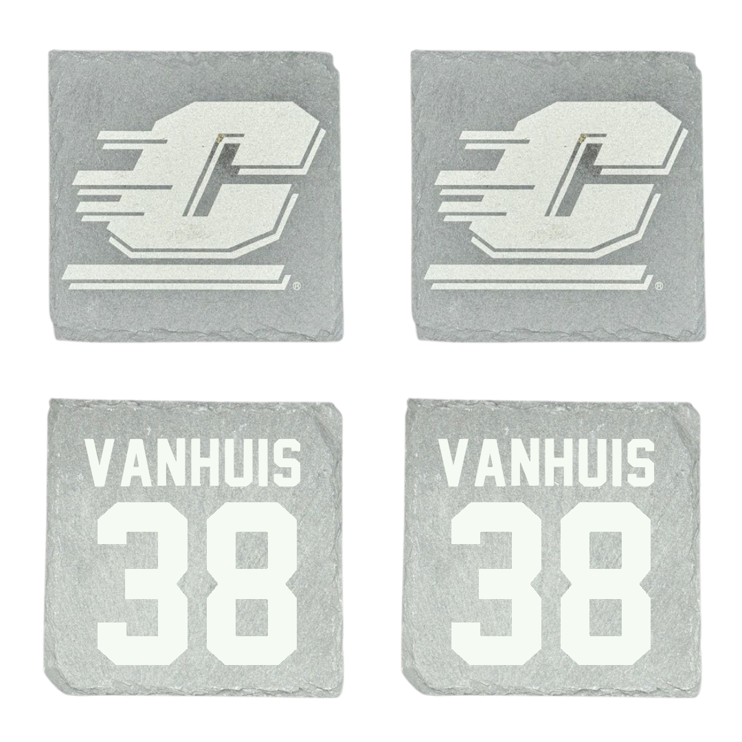 Central Michigan University Football Stone Coaster (4 Pack)  - #38 Caden VanHuis