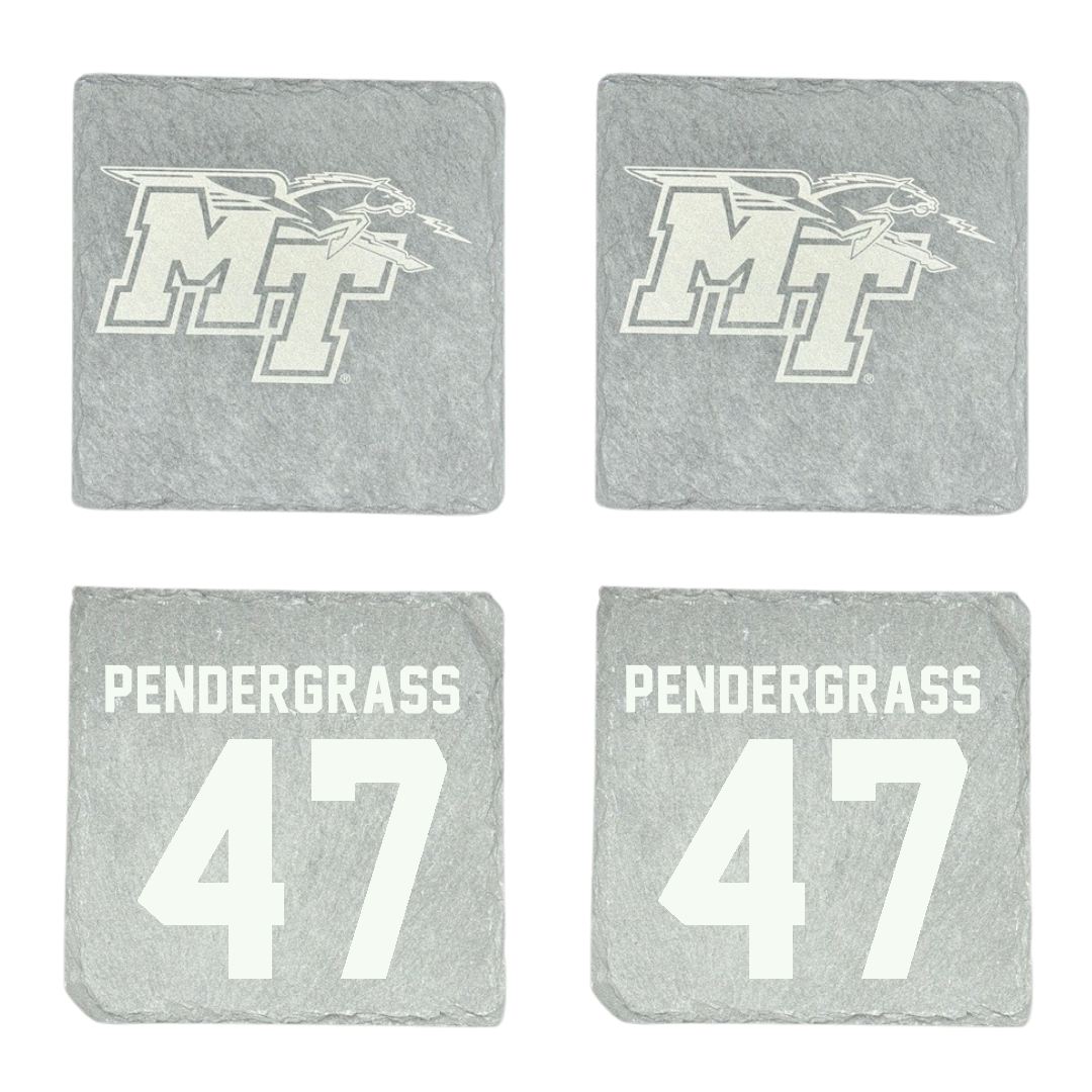 Middle Tennessee State University Baseball Stone Coaster (4 Pack)  - #47 Rex Pendergrass