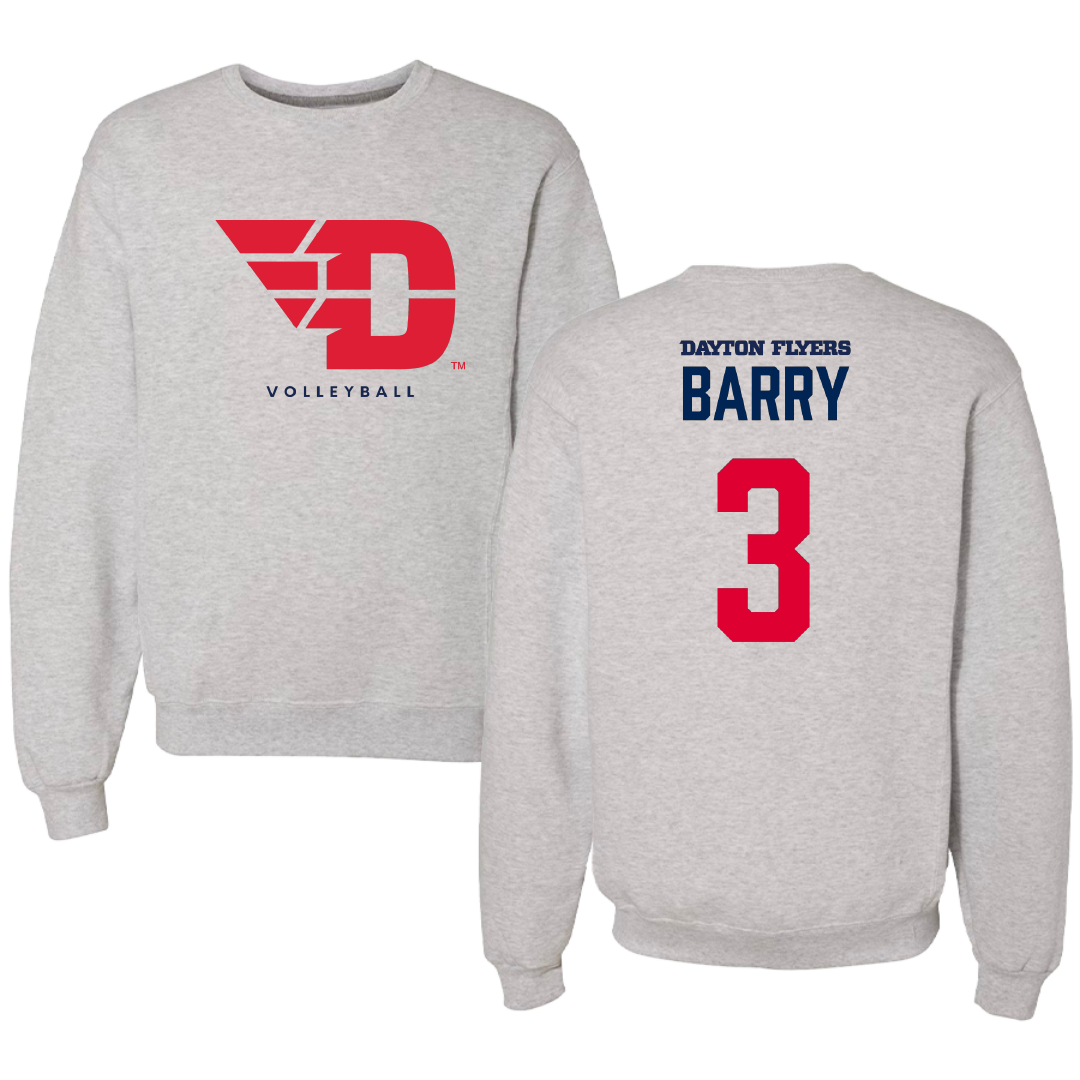 University of Dayton Volleyball Gray Crewneck - #3 Lily Barry