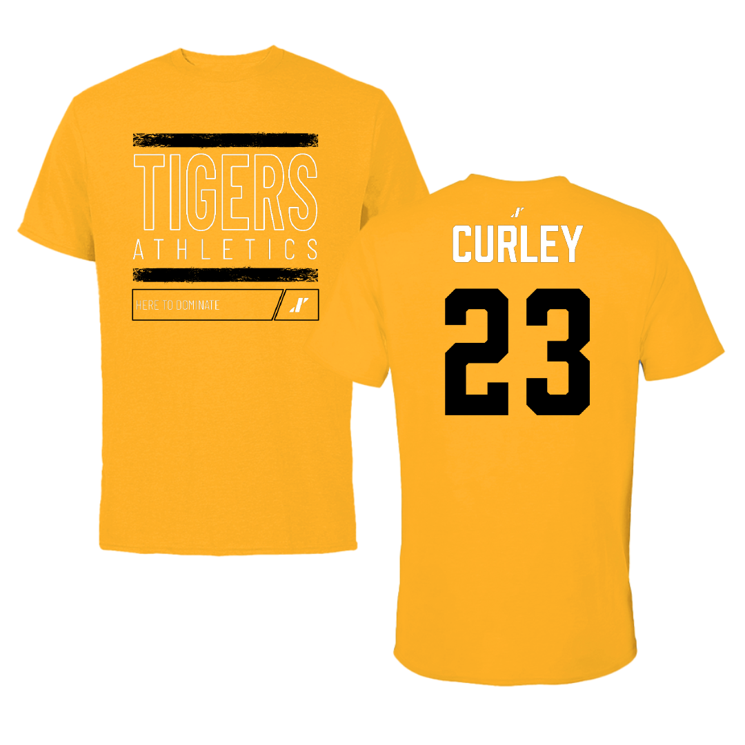 Fort Hays State University Basketball (M) Gold Dominate Tee - #23 Tegen Curley