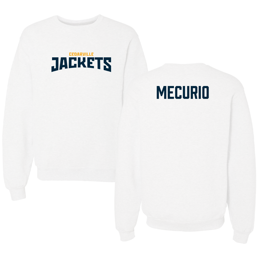 Cedarville University Tennis (M) White Classic Crewneck - Ryan Mecurio