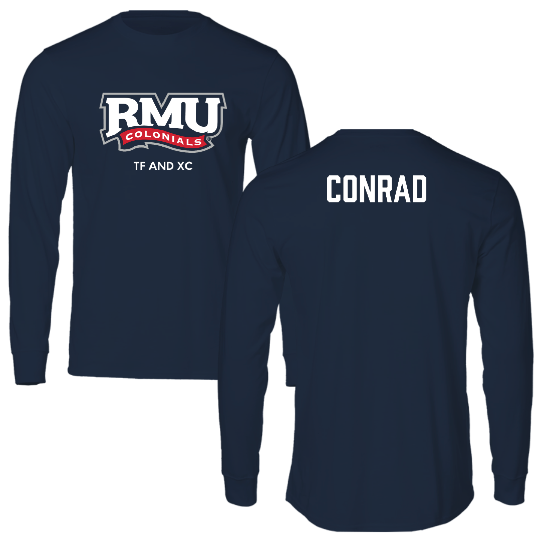 Robert Morris University TF and XC Navy RMU Performance Long Sleeve - Madison Conrad