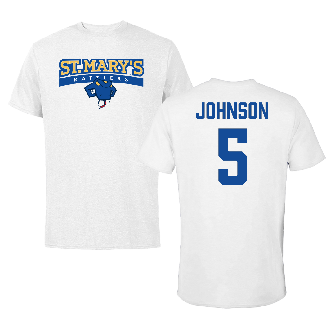 St. Mary's University (Texas) Softball White Performance Tee - #5 Samiya Johnson