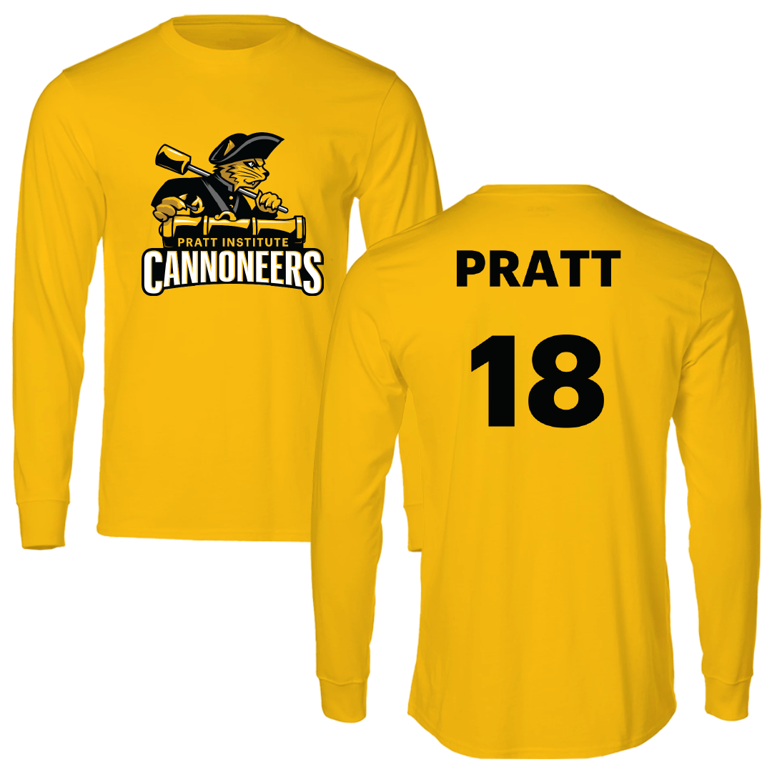 Pratt Institute Soccer (W) Gold Performance Long Sleeve - #18 Emma Pratt