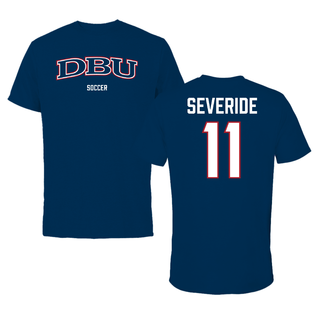 Dallas Baptist University Soccer (W) Navy Tee - #11 Annie Severide