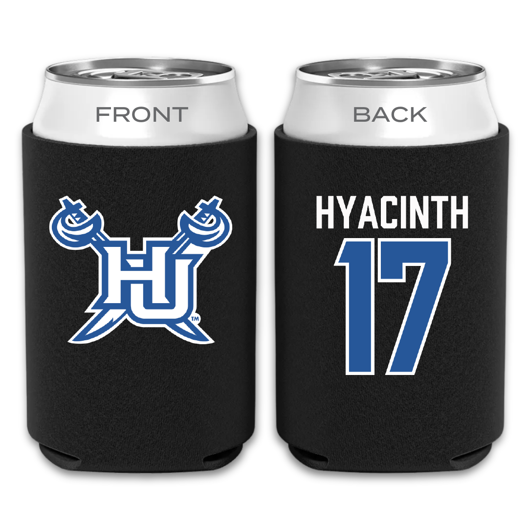 Hampton University Lacrosse Black Can Cooler - #17 CJ Hyacinth