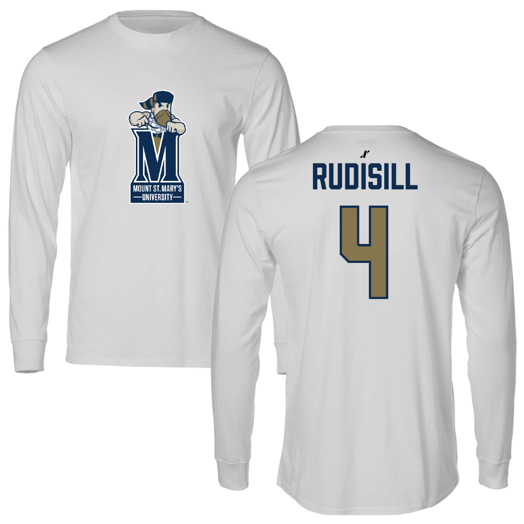 Mount St. Mary's University Baseball Light Gray Long Sleeve - #4 Bryce Rudisill
