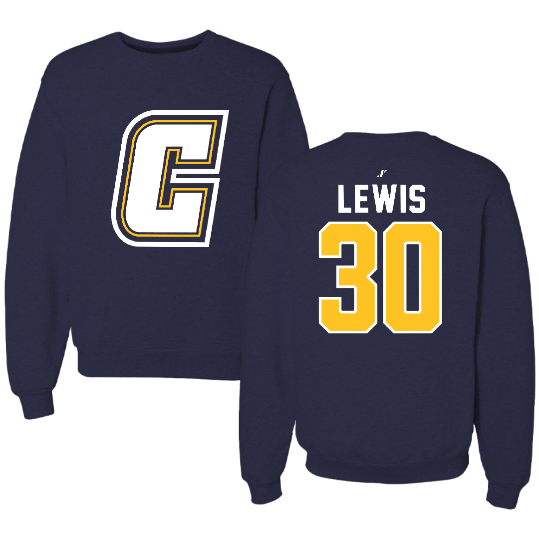 Coker University Soccer Navy Crewneck - #30 Ben Lewis