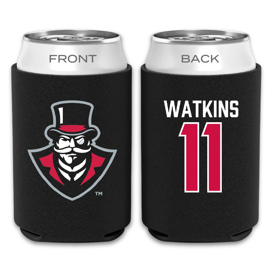 Austin Peay State University Football Black Can Cooler - #11 Ty Watkins