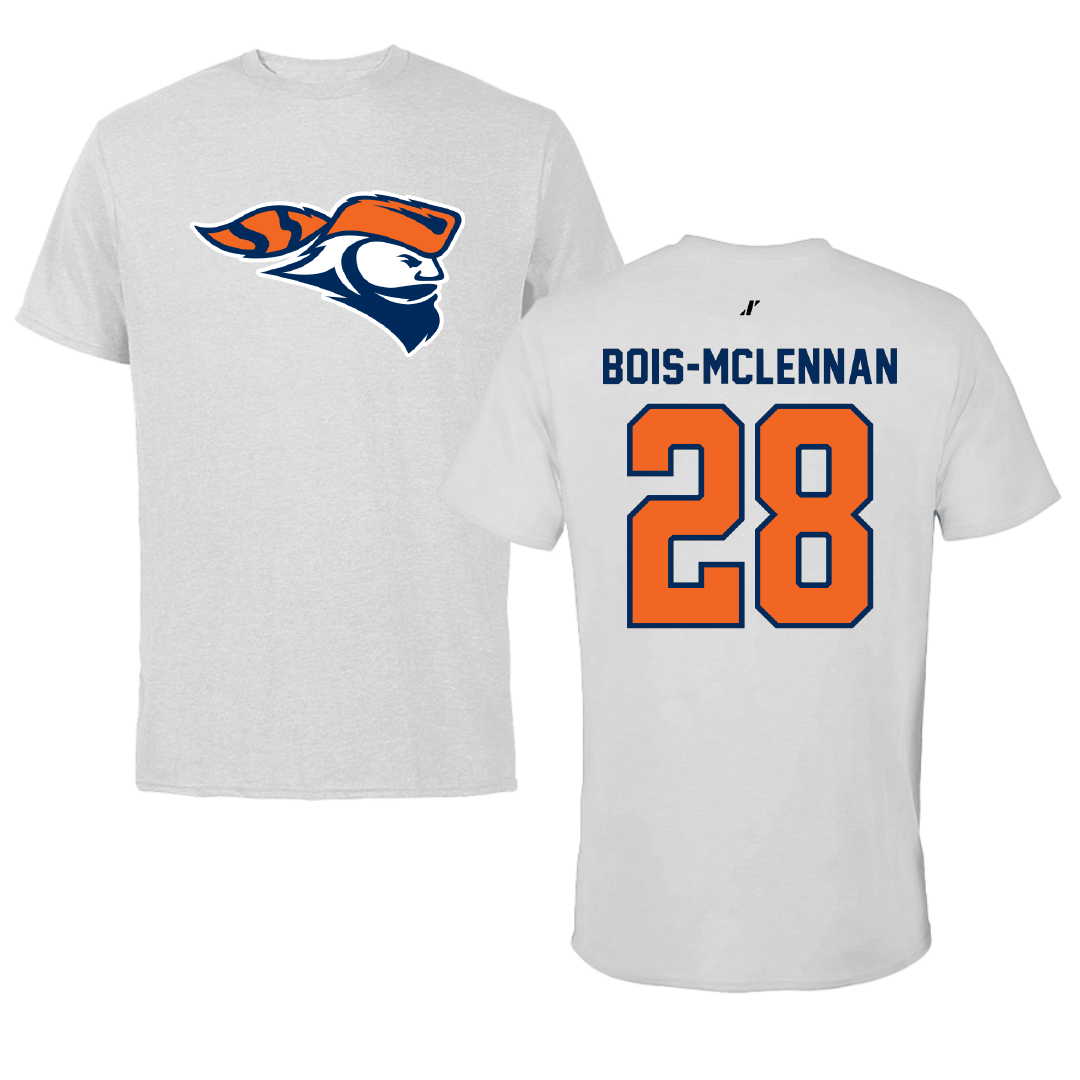 Carroll University Football Light Gray Tee - #28 Konnor Bois-mclennan
