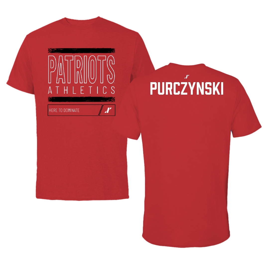 Dallas Baptist University Golf Red Dominate Performance Tee - Ryan Purczynski